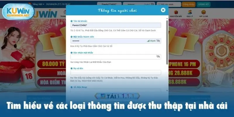 Tìm hiểu về các loại thông tin được thu thập tại nhà cái